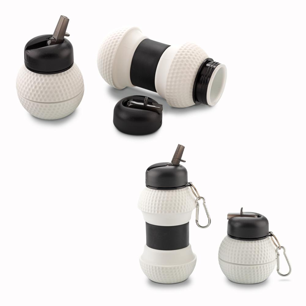Botilito en silicona golf 550ml Negro - Blanco front