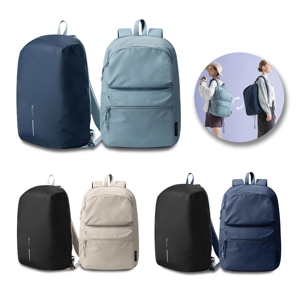 Morral backpack switch 2-1 nuevo Negro - Azul front