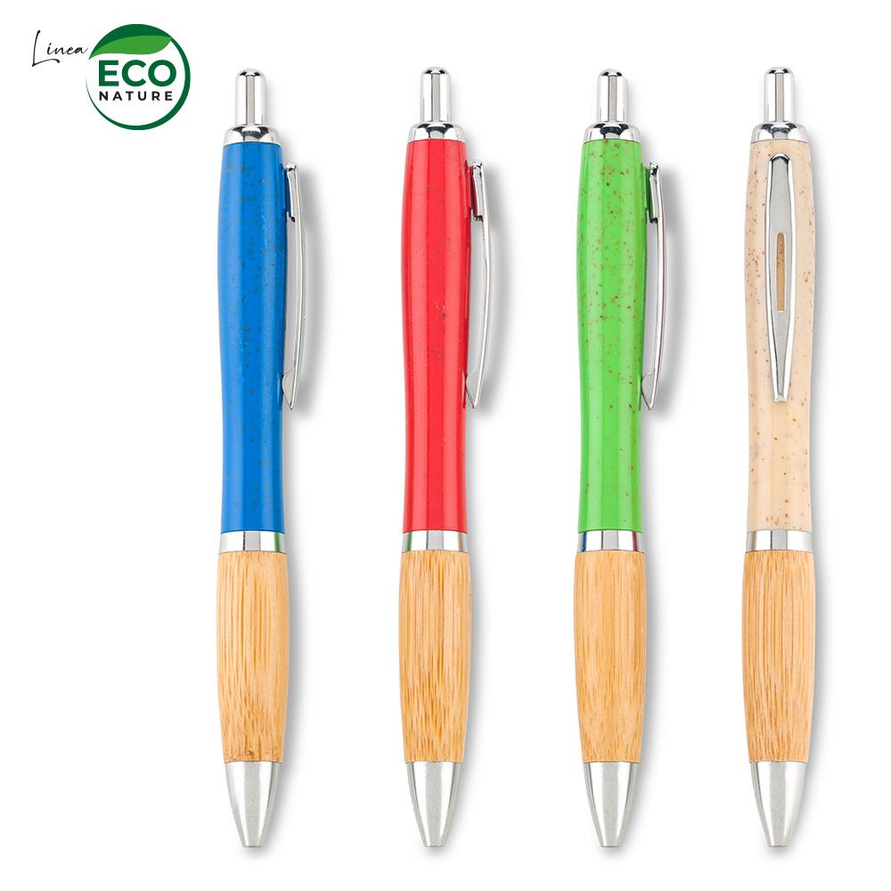 Boligrafo ventura eco bamboo Azul front
