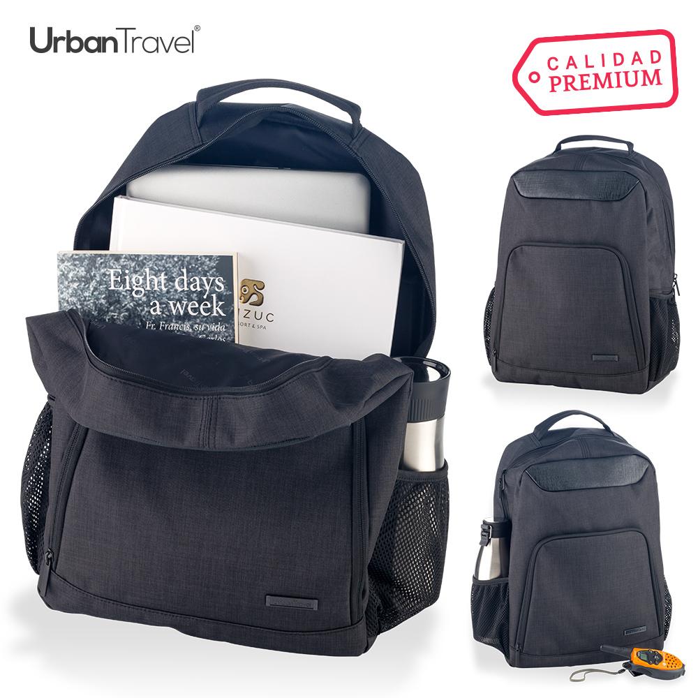 Morral backpack king urban travel Negro front