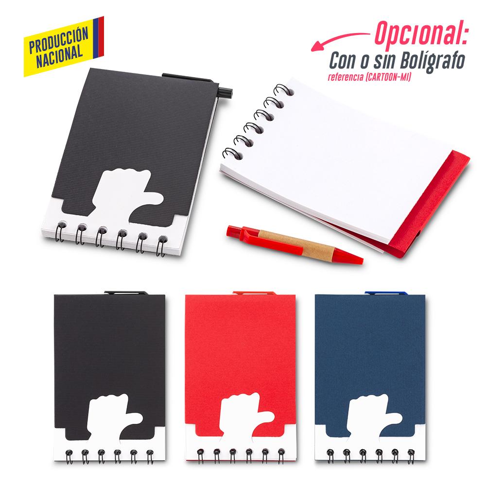 Mini libreta like it eco- produccion nacional produccion nacional Rojo front