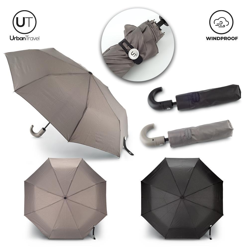 Mini paraguas hook 21 urban travel Negro front