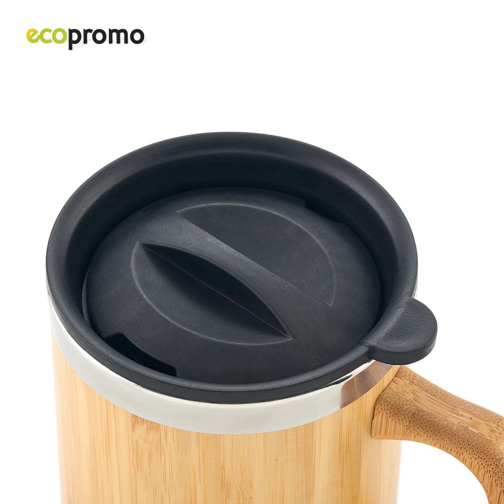 Mug metálico bamboo eco 350ml Silver-bamboo miniatura 4