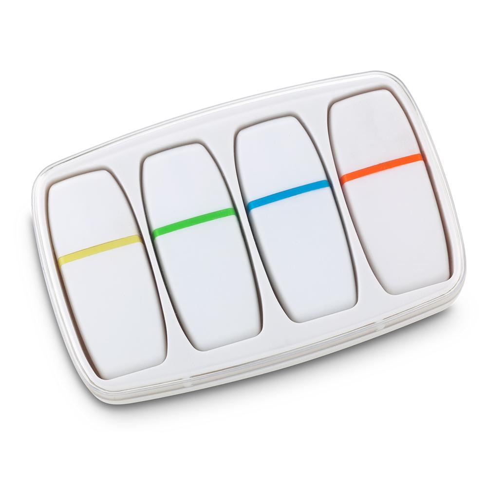 Estuche para 4 resaltadores en cera adam Blanco miniatura 3