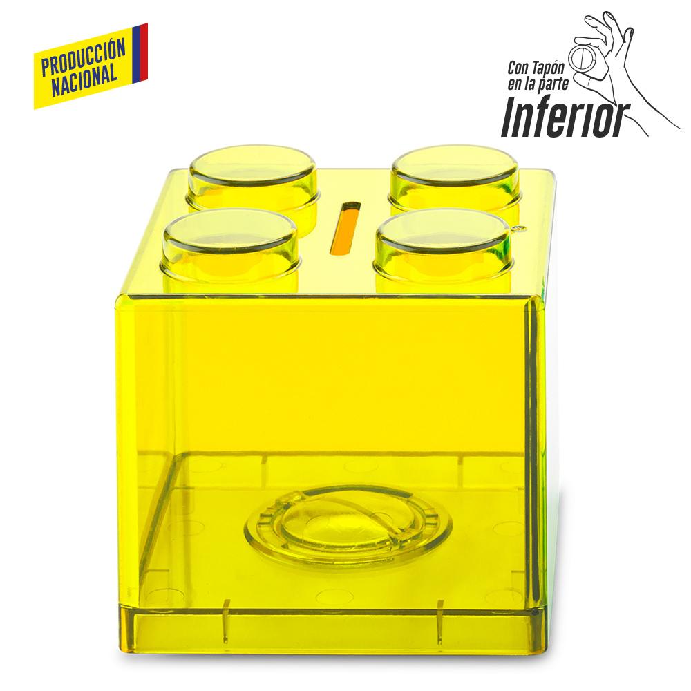 Alcancia cubo apilable - produccion nacional produccion nacional Blanco front