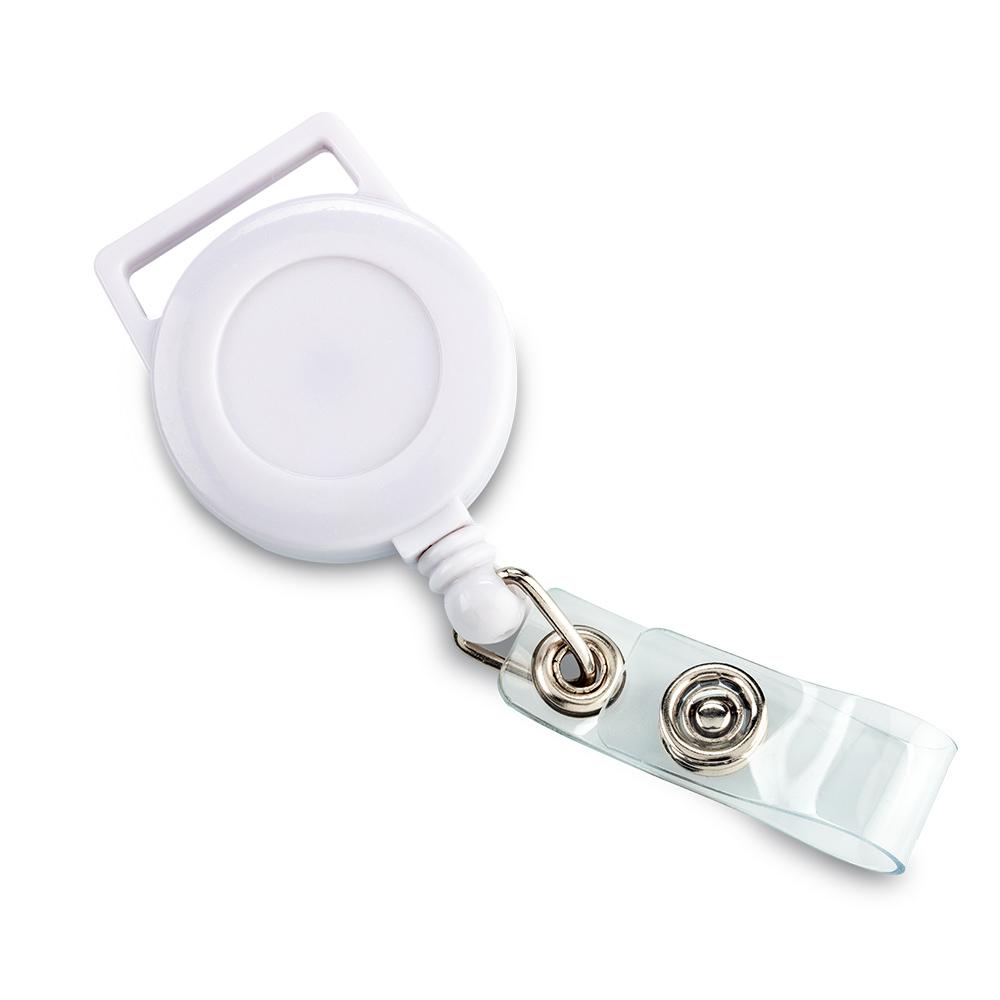 Portaidentificador para cinta portacarnet redondo Blanco miniatura 3
