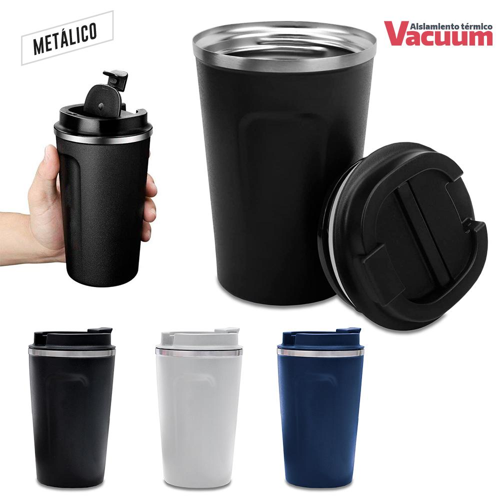 Mug metalico stabby 380ml Blanco front