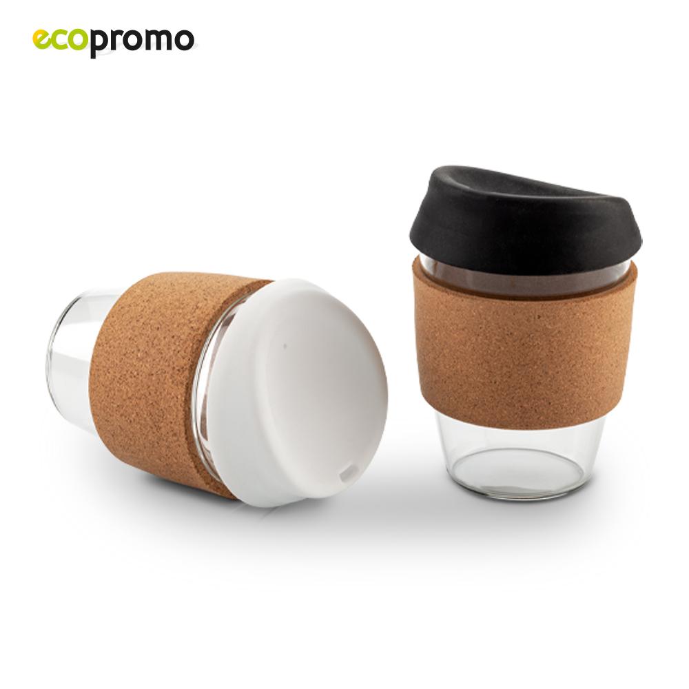 Taza en vidrio cork 350ml Blanco miniatura 3