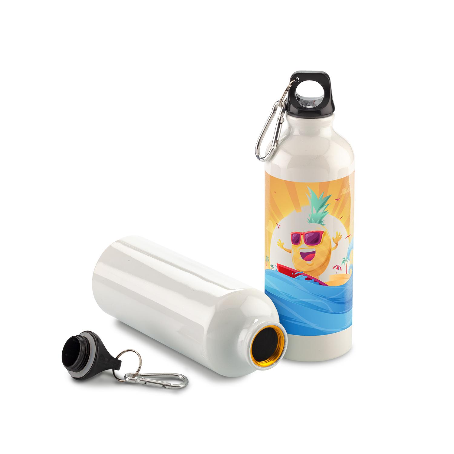 Botilito metálico sublimación sport bottle 500ml Blanco front