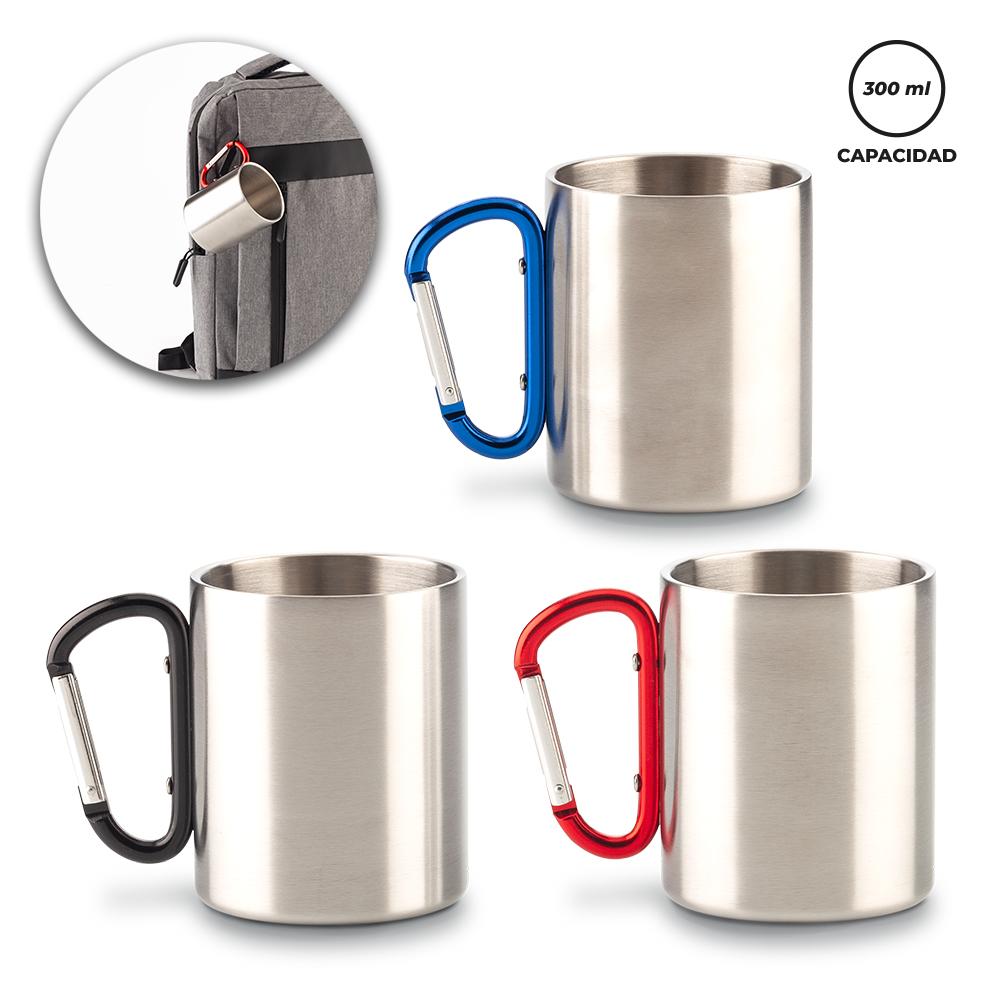 Mug metálico lumora 300 ml Azul front