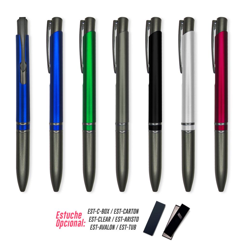 Bolígrafo landon Azul front