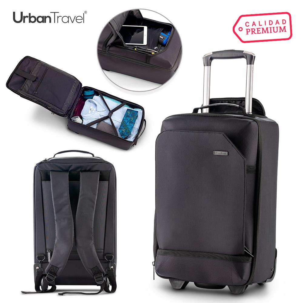 Trolley morral backpack senior urban travel Negro front