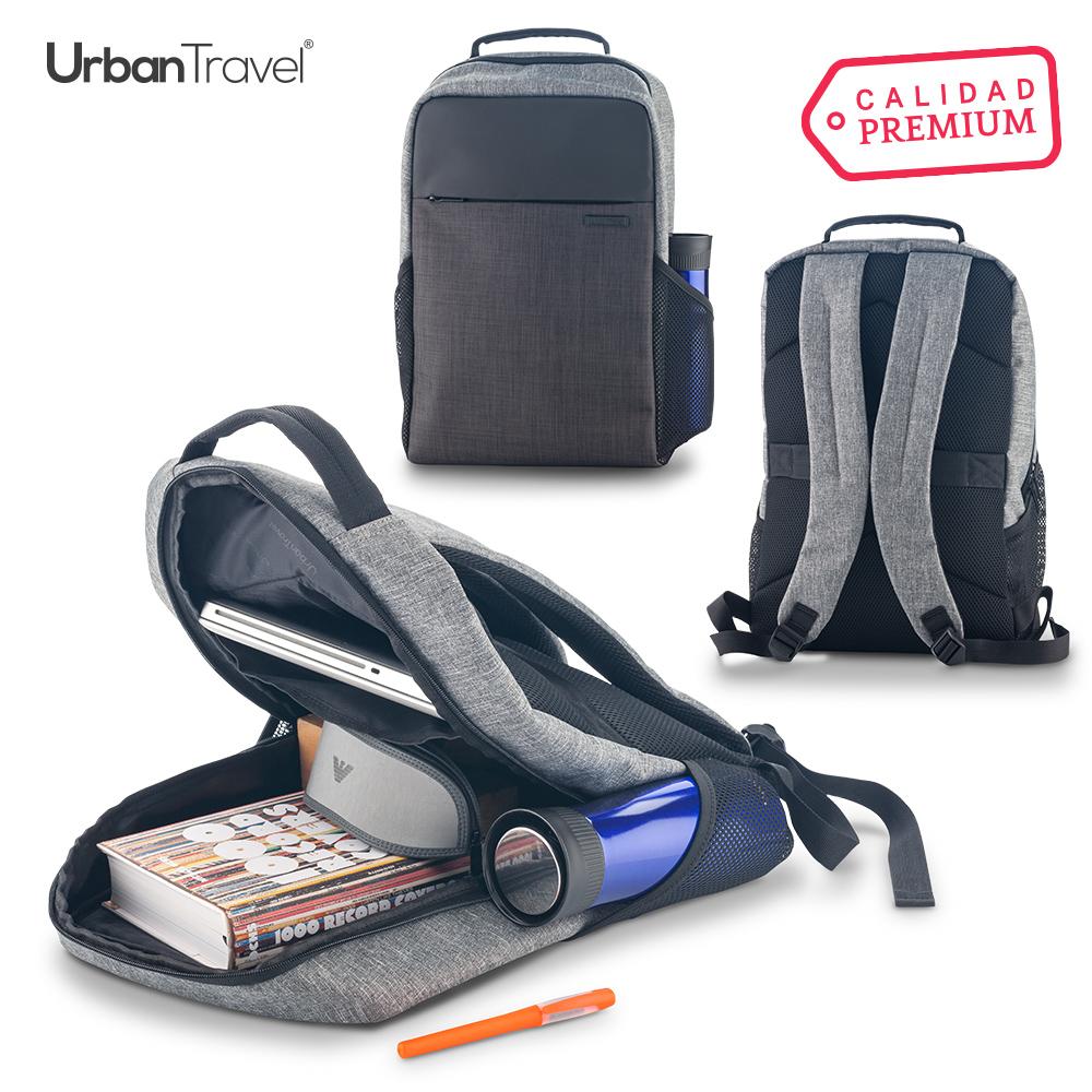 Morral backpack legacy urban travel Negro-gris front