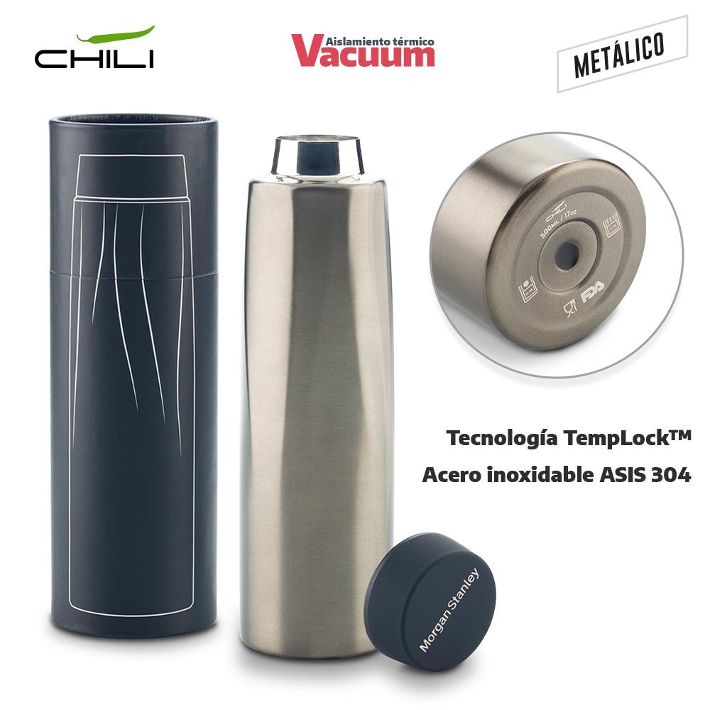 Termo metalico calypso chili 500ml Gris oscuro front