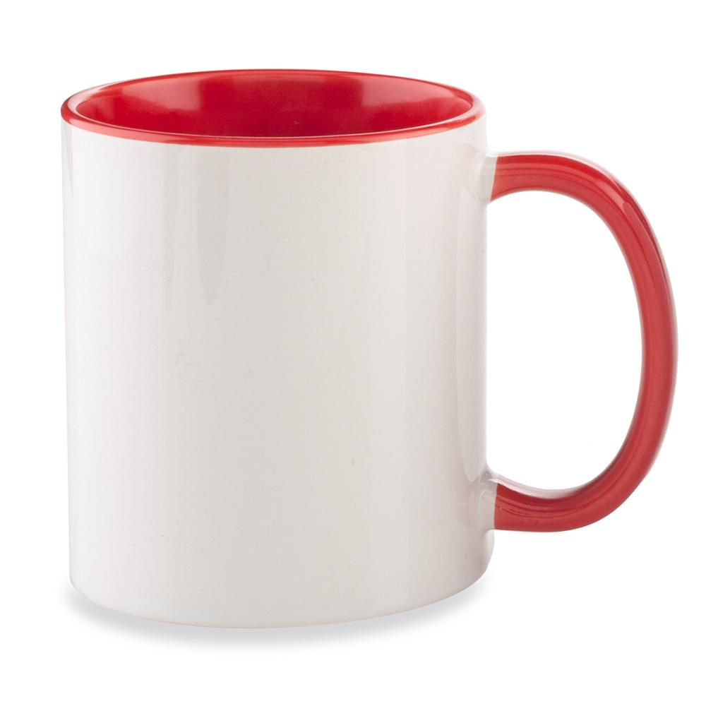 Mug ceramica para sublimacion i 11oz Blanco-Rojo miniatura 7