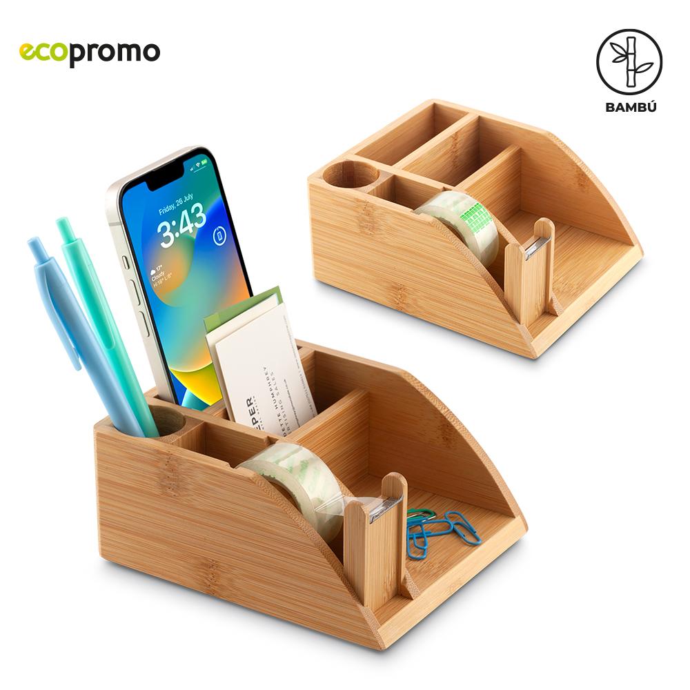 Organizador de escritorio bamboo Madera front