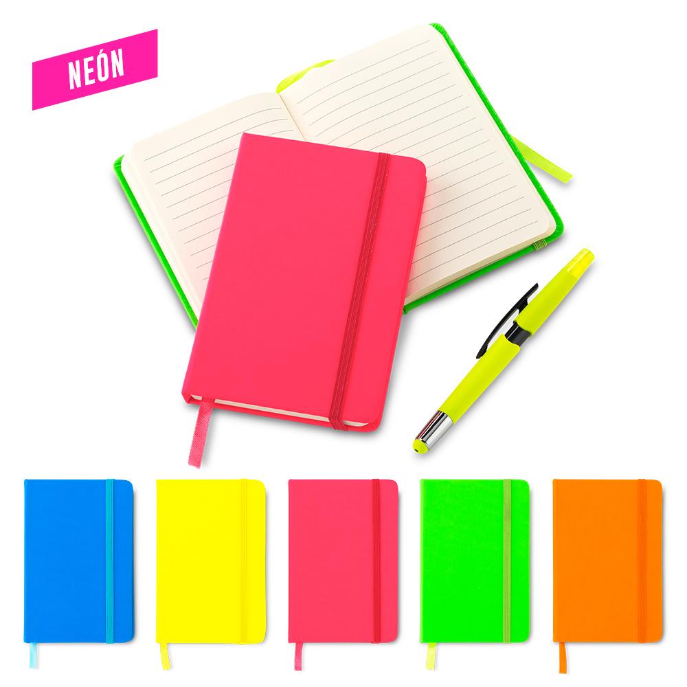 Mini libreta neón ii Naranja Corrugado miniatura 2