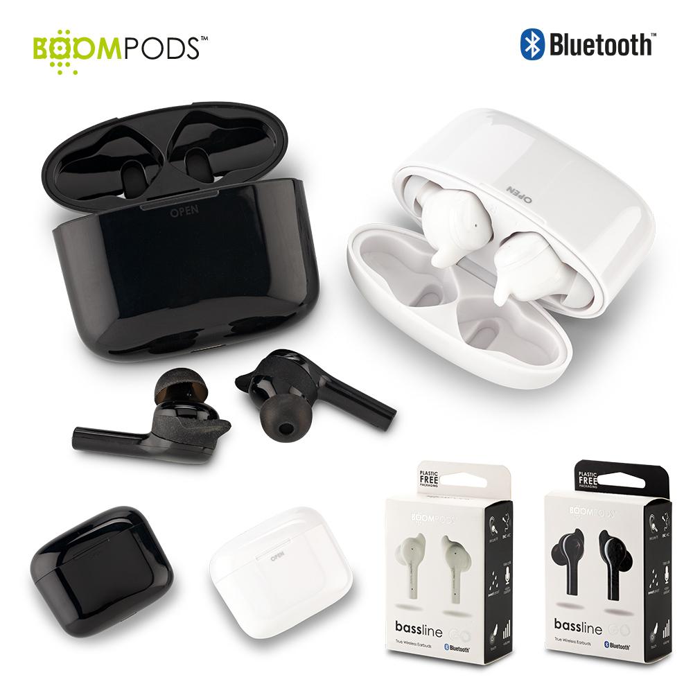 Audifonos bluetooth bassline go boompods Negro miniatura 2