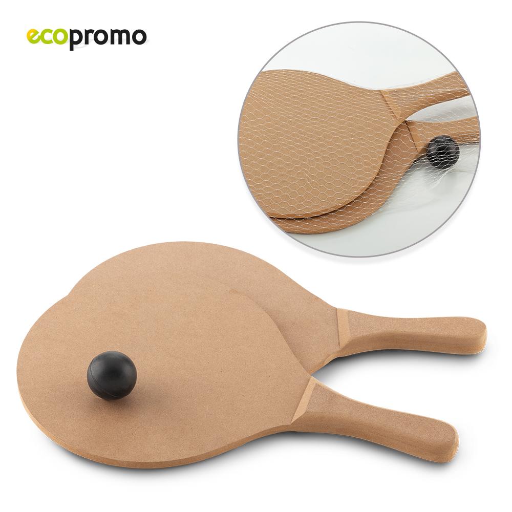 Juego de raquetas wood beach Natural front