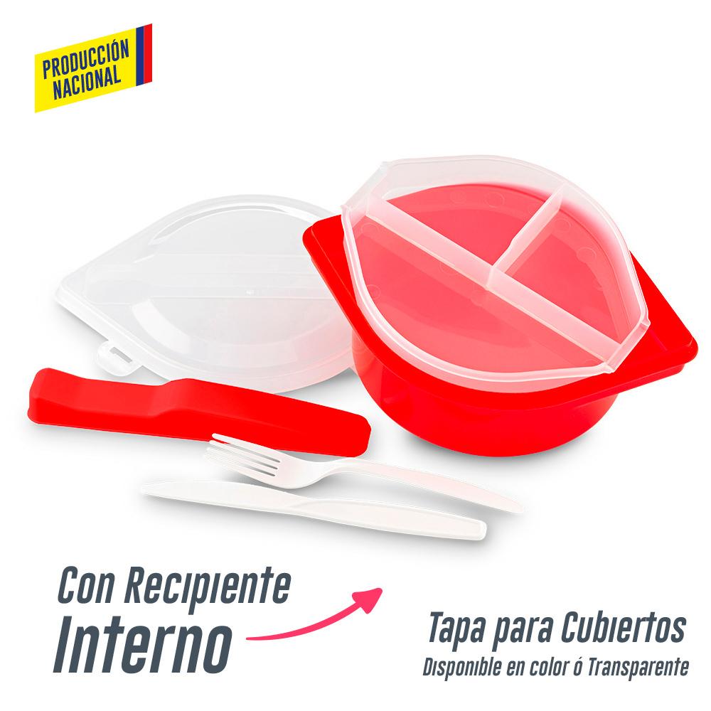 Portacomidas con cubiertos jakarta - produccion nacional produccion nacional Azul miniatura 3