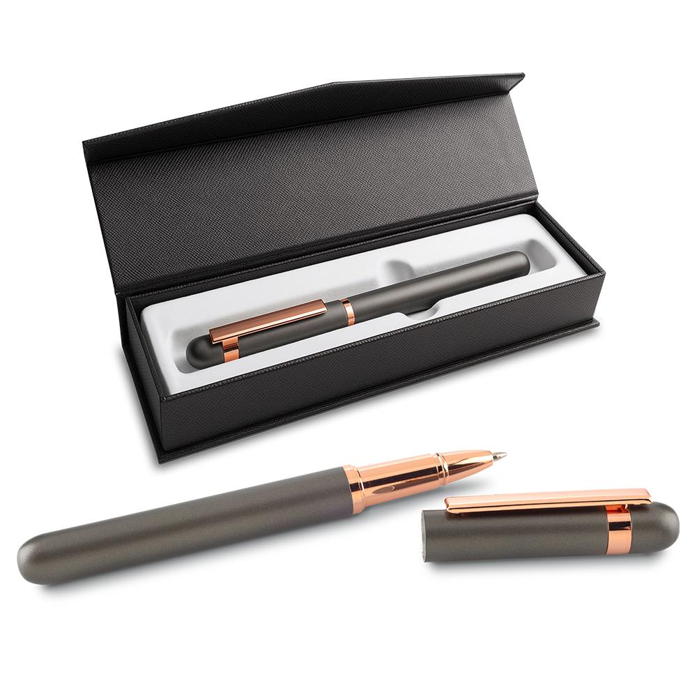 Boligrafo roller delphi Gris - Rosado miniatura 4