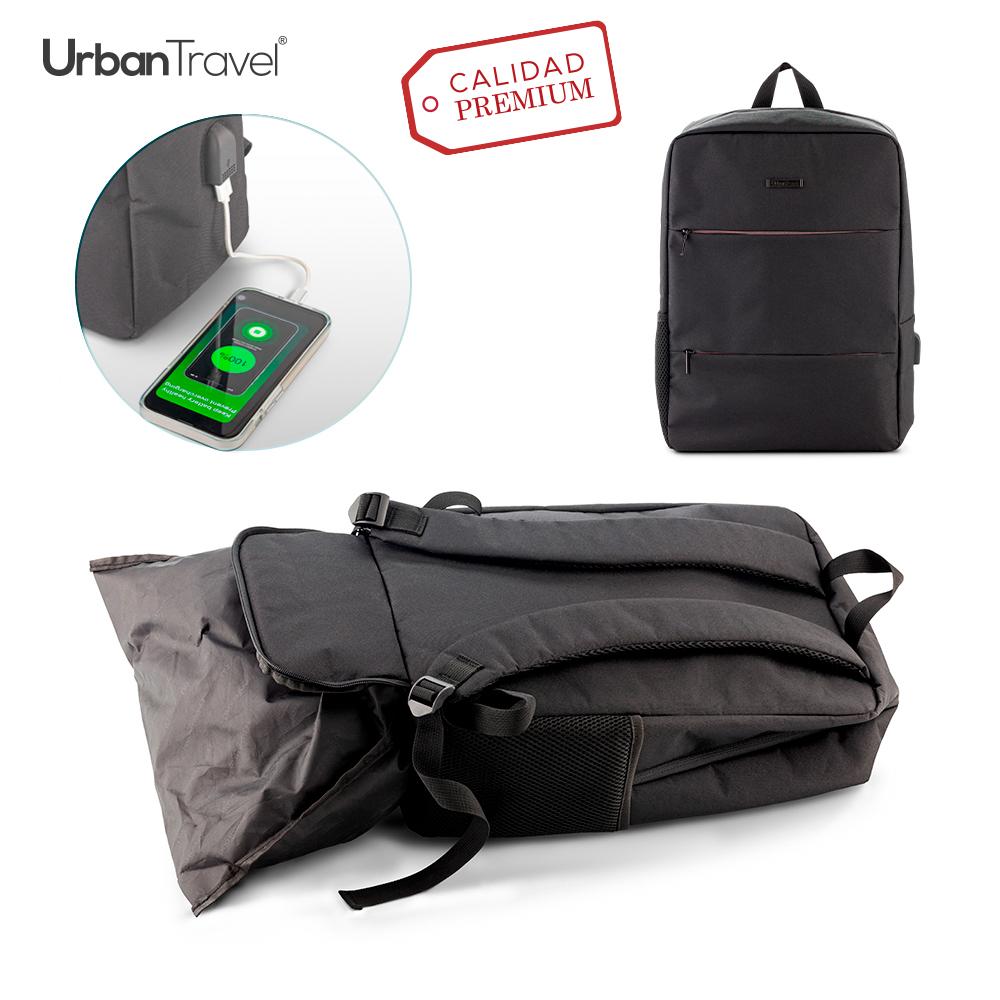 Morral backpack samson urban travel Negro - Gris front
