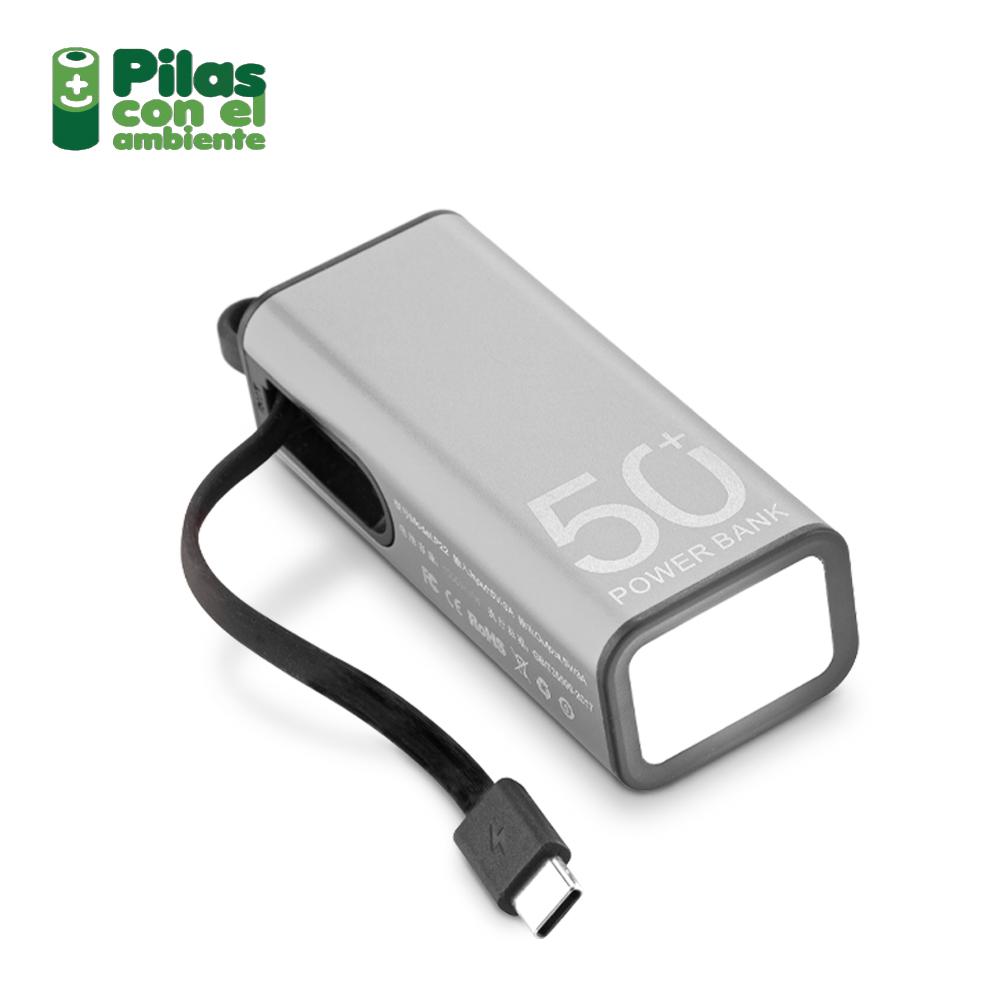 Pila recargable flashlight 5000 mah Silver miniatura 3