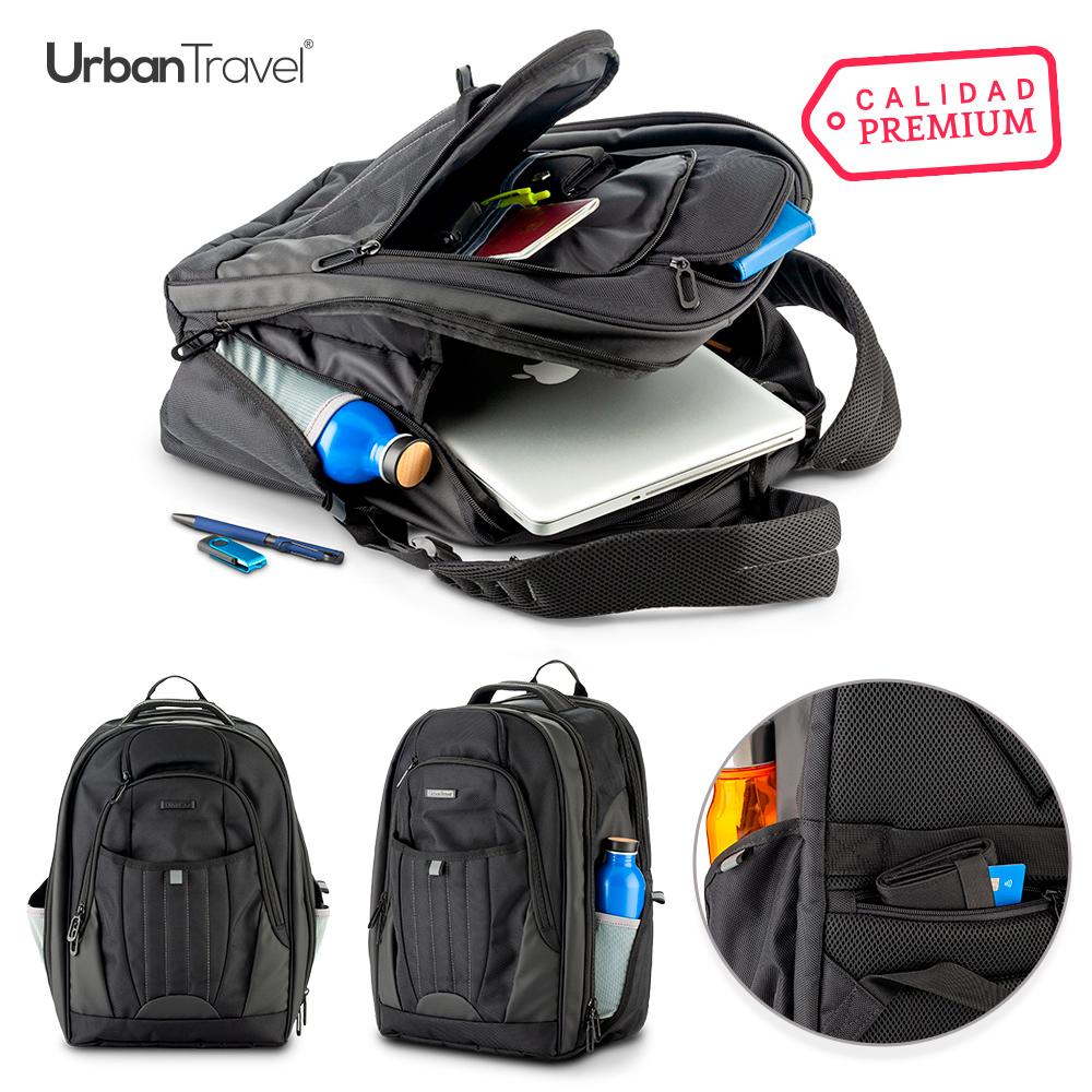 Morral backpack genesis urban travel Negro front
