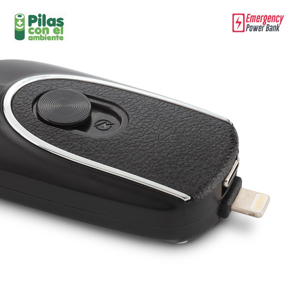 Pila recargable llavero 1200 mah Negro miniatura 4
