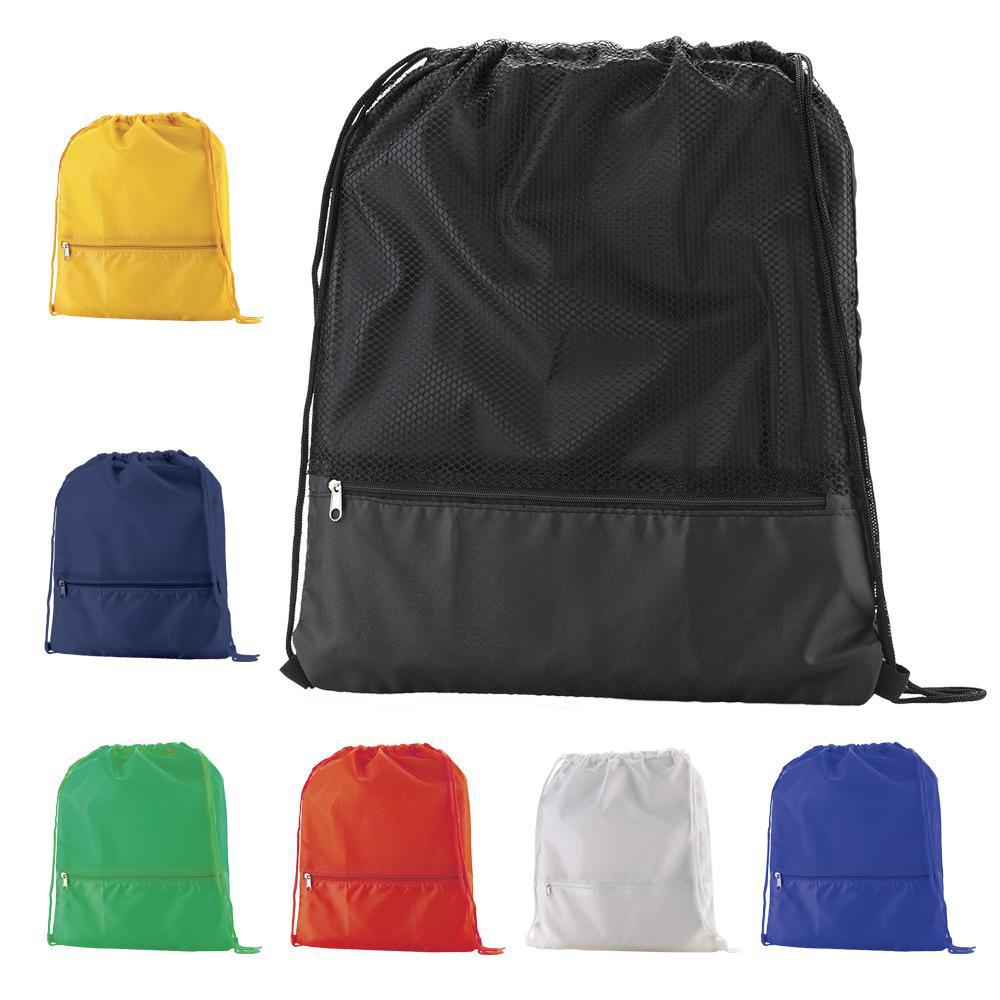 Sporty bag con malla Azul oscuro front