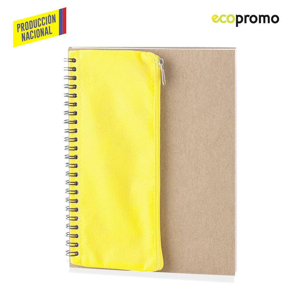 Libreta con portalapices - produccion nacional produccion nacional Amarillo miniatura 3