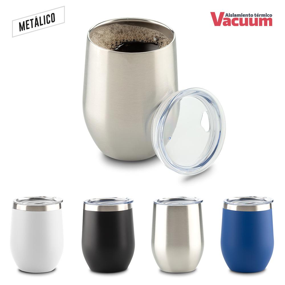Mug metalico mask 350ml Silver front