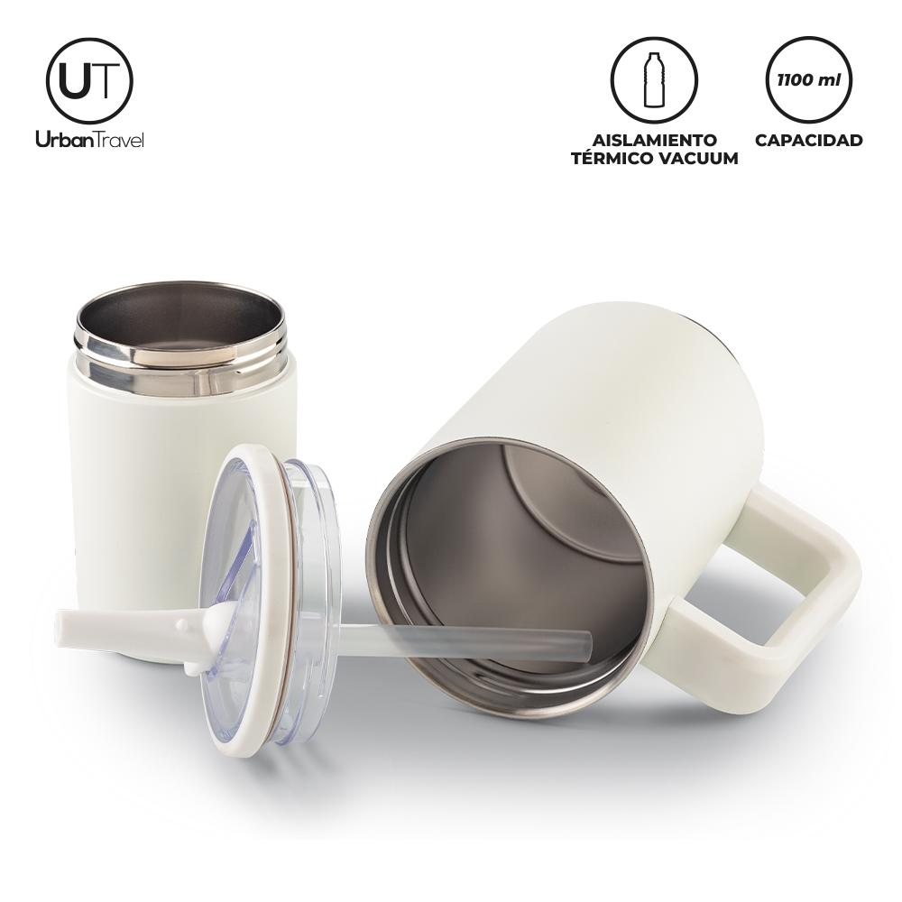 Mug metálico camper urban travel 1100 ml Negro miniatura 5
