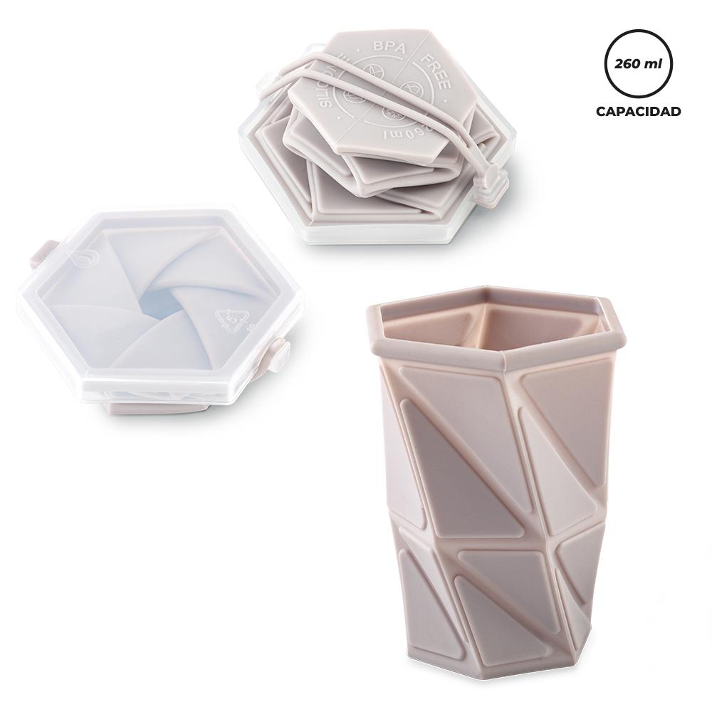 Vaso en silicona muggo 260 ml Gris front