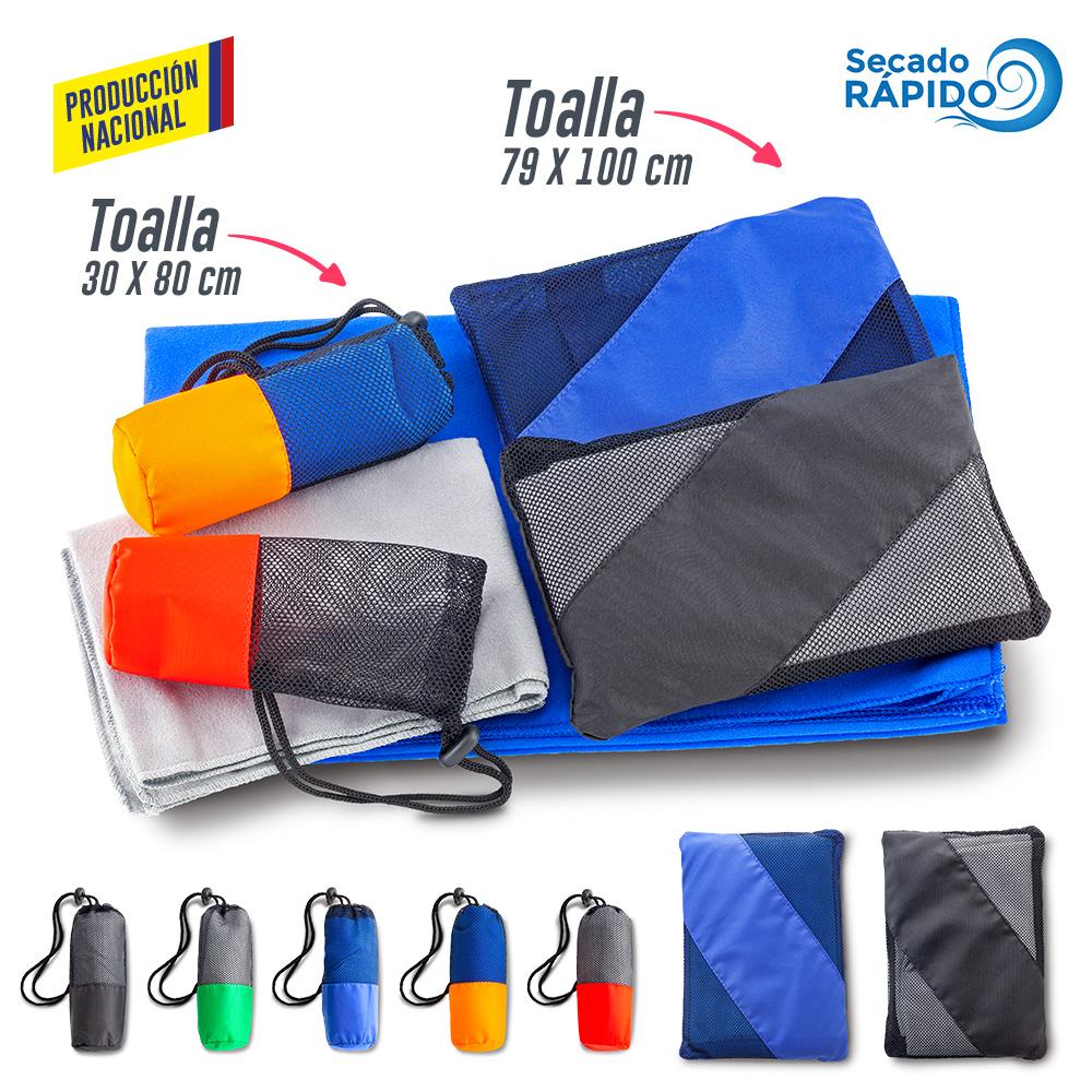 Toalla en microfibra multiusos produccion nacional Toalla Gris 79x100 -confección front