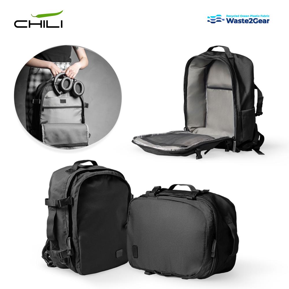 Morral backpack luno master ocean Negro front