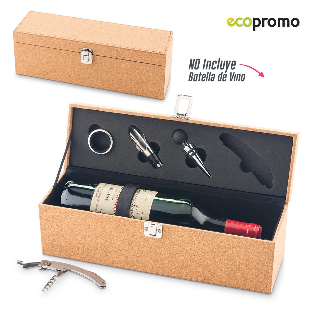 Set de bar y portavino cork Corcho front