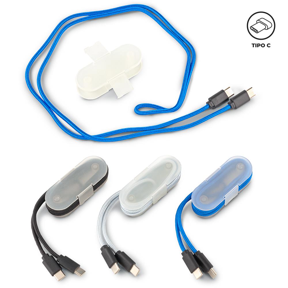 Cable tipo c 1 mt Azul front