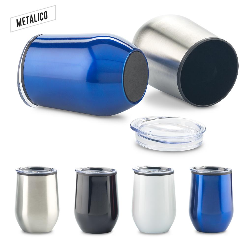 Mug metalico star 350ml Silver front