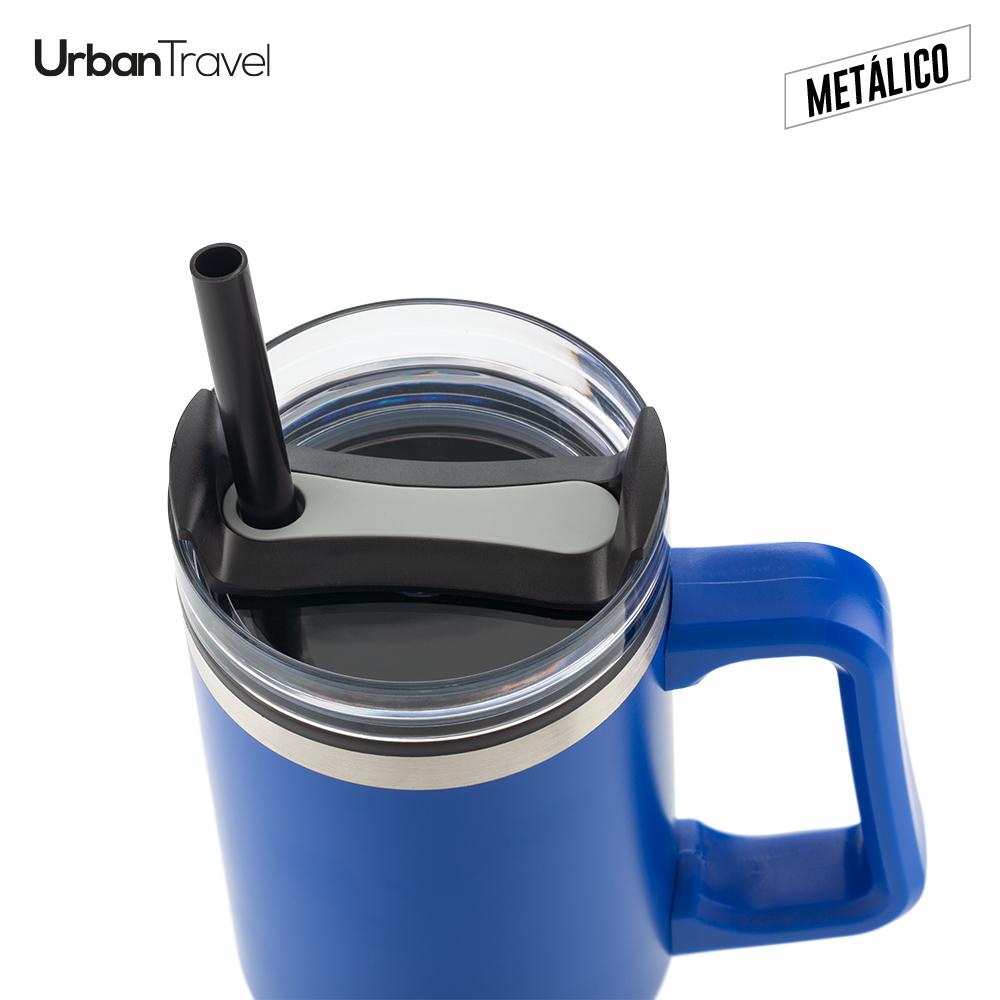 Mug metálico y plástico chester urban travel 900ml Silver miniatura 7