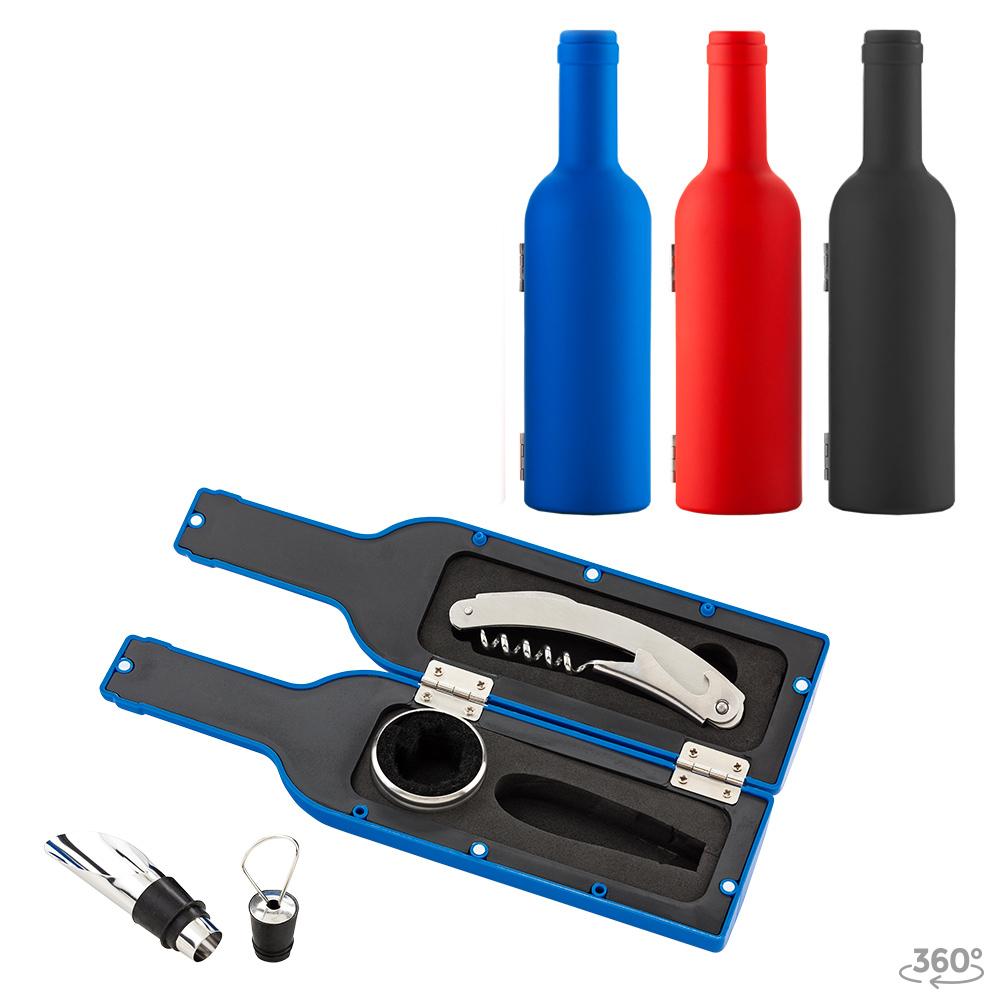 Set de vino bottle Negro front