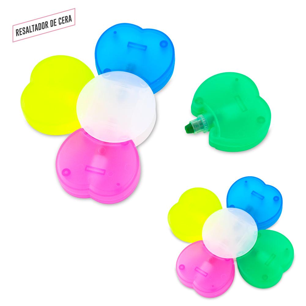 Resaltador magico en cera flower - 4 colores Base Bl Tr-Resaltador Surtido front