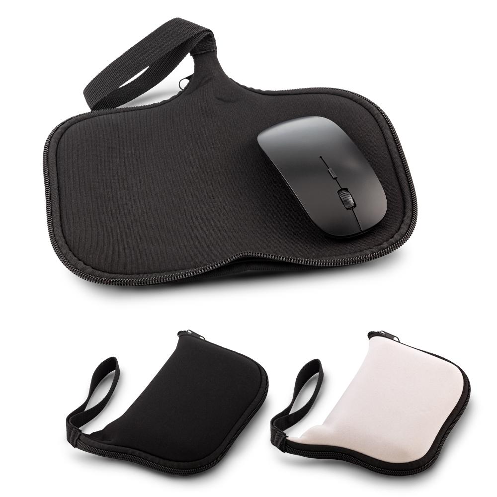 Set de mouse pad y mouse Blanco front