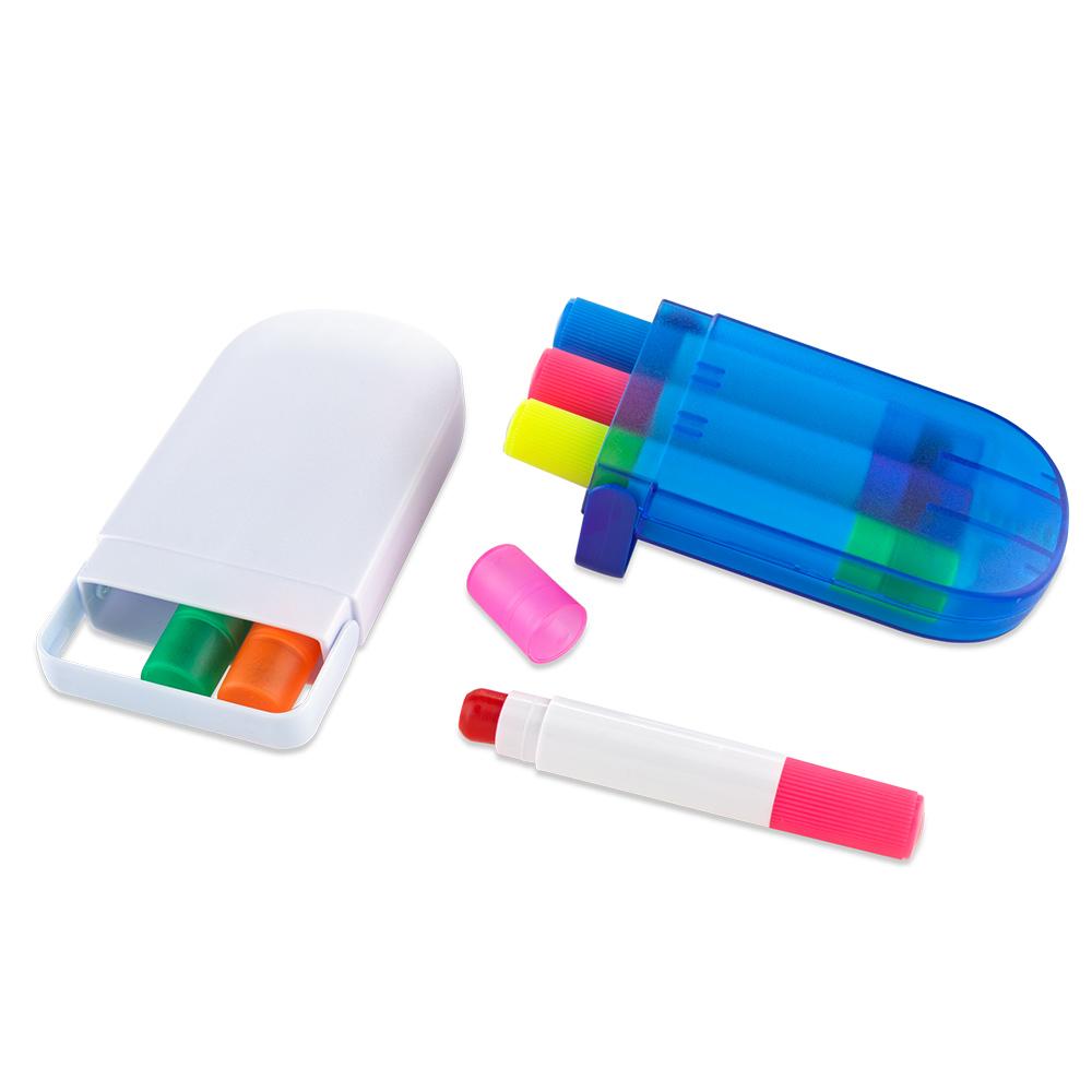 Estuche para resaltador magico mega Azul Transparente front