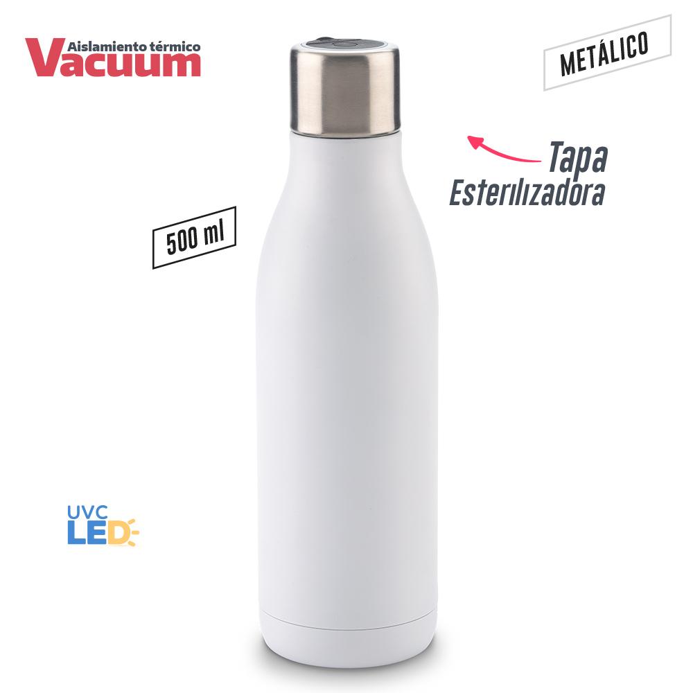 Botilito metalico uv-c clean 500ml Blanco miniatura 4