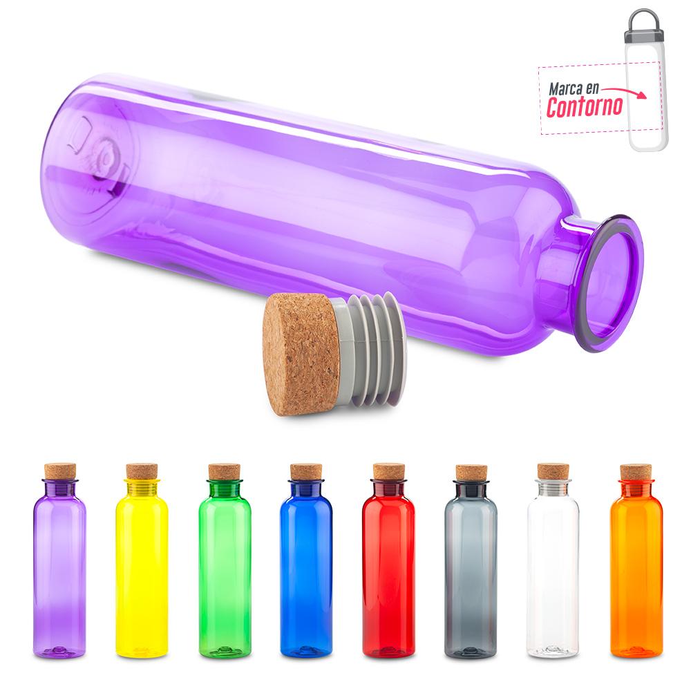 Botilito plastico cork 650ml - oferta oferta Azul front