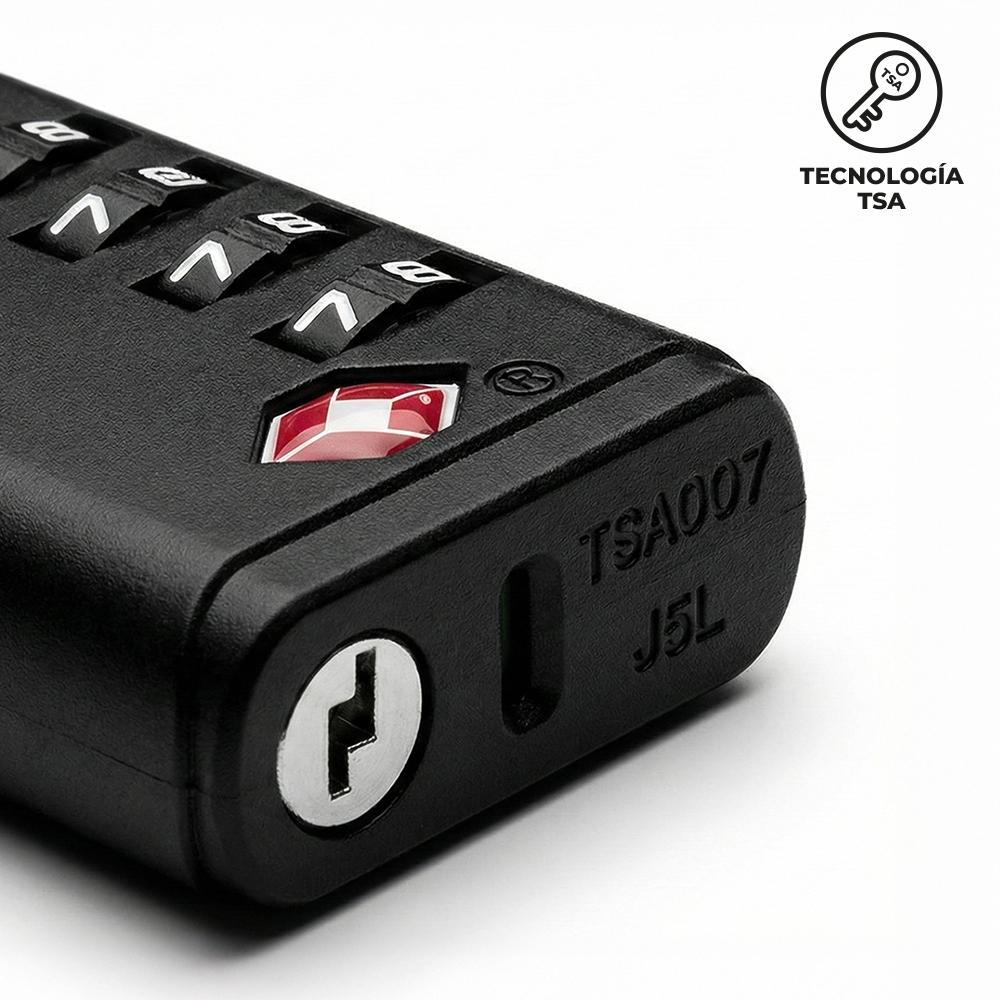 Candado de clave tsa nuevo Negro miniatura 4