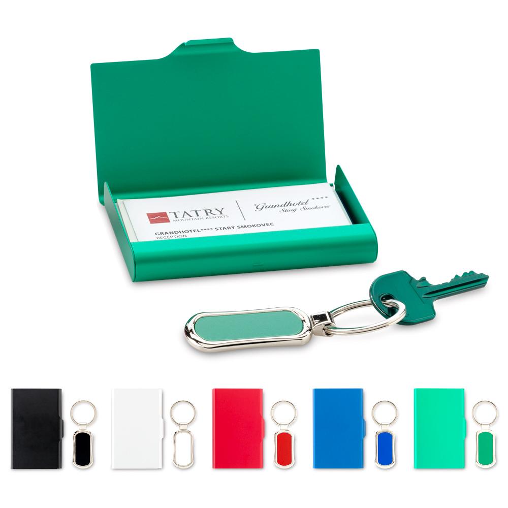 Set de portatarjetas y llavero jack oferta oferta Silver front