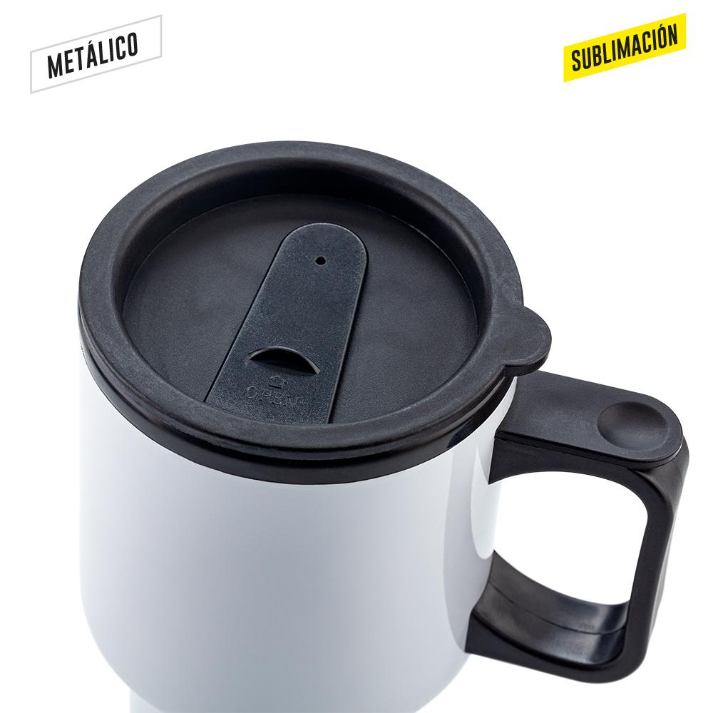 Mug metalico para sublimacion galileo 450ml Blanco miniatura 4