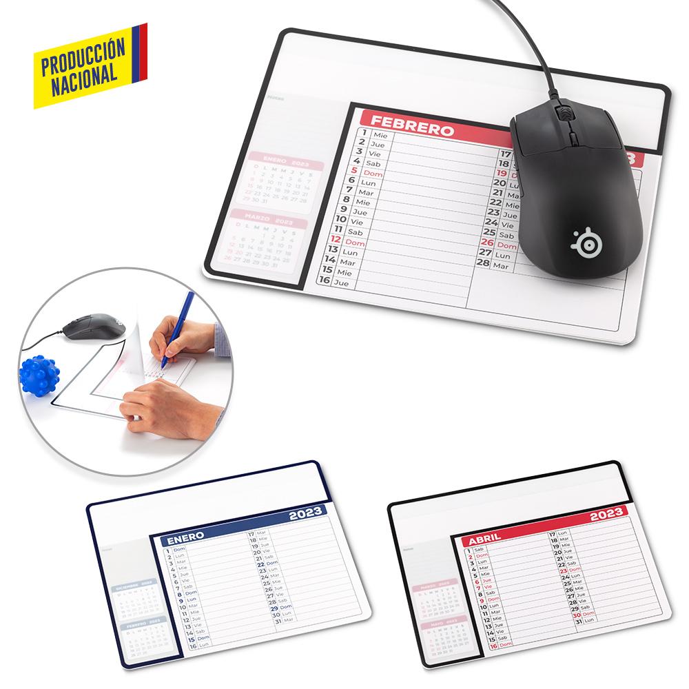 Mouse pad calendar - produccion nacional produccion nacional Borde Azul front